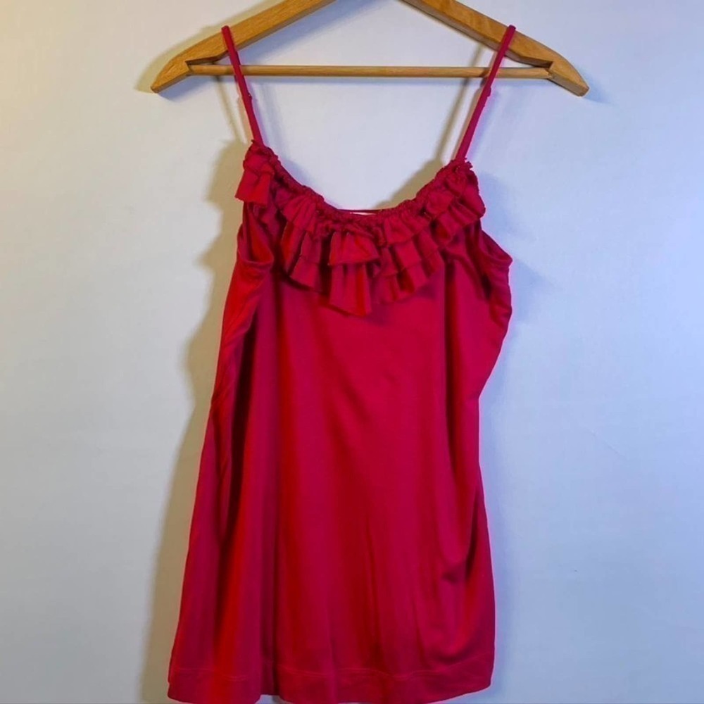 BANANA Republic Pink Ruffle Tank Top M